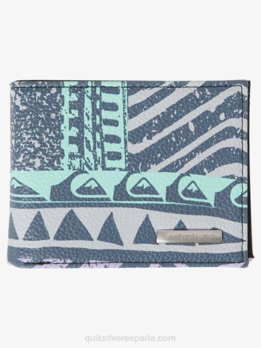 azul marino medianoche cartera de tres pliegues de frescura D6T4D729 hombres Quiksilver
