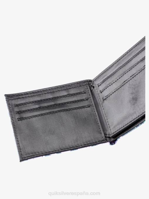 azul marino medianoche cartera de tres pliegues de frescura D6T4D729 hombres Quiksilver