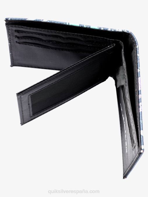 azul marino medianoche cartera de tres pliegues de frescura D6T4D729 hombres Quiksilver