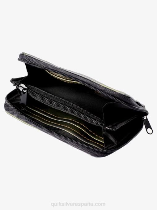 camuflaje negro cartera con cremallera y red de seguridad D6T4D1233 hombres Quiksilver
