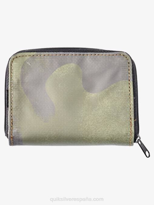 camuflaje negro cartera con cremallera y red de seguridad D6T4D1233 hombres Quiksilver