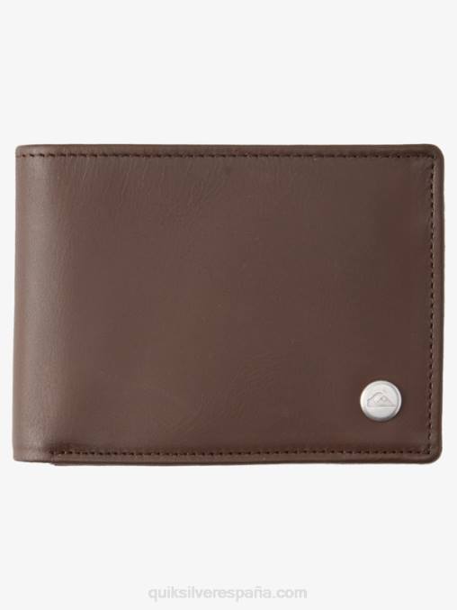 chocolate Cafe cartera mac de piel con tres pliegues D6T4D1222 hombres Quiksilver