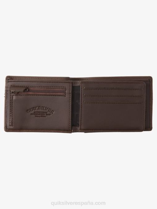 chocolate Cafe cartera mac de piel con tres pliegues D6T4D1222 hombres Quiksilver