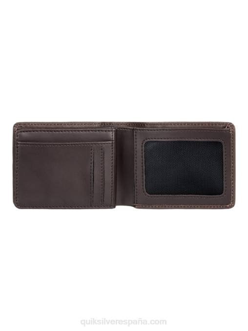 chocolate Cafe cartera mac de piel con tres pliegues D6T4D1222 hombres Quiksilver