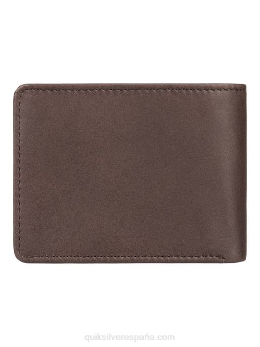 chocolate Cafe cartera mac de piel con tres pliegues D6T4D1222 hombres Quiksilver