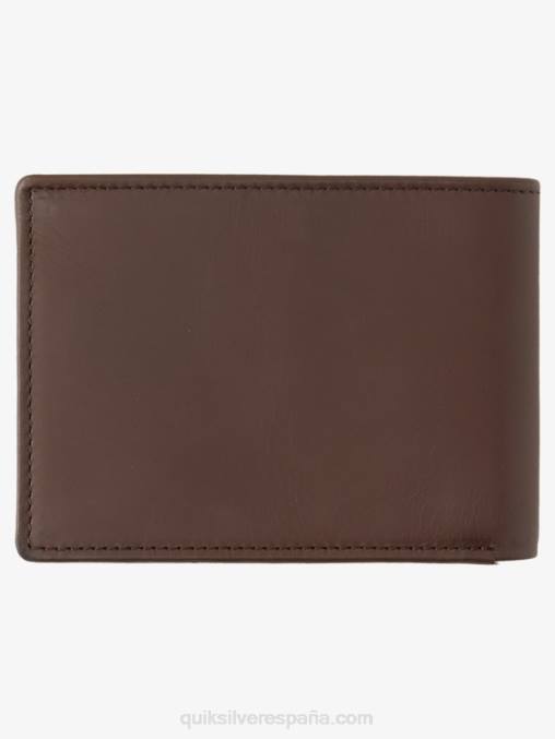 chocolate Cafe cartera mac de piel con tres pliegues D6T4D1222 hombres Quiksilver