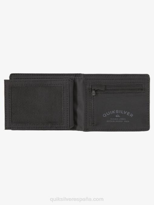 negro Negro cartera triple con costuras D6T4D906 hombres Quiksilver