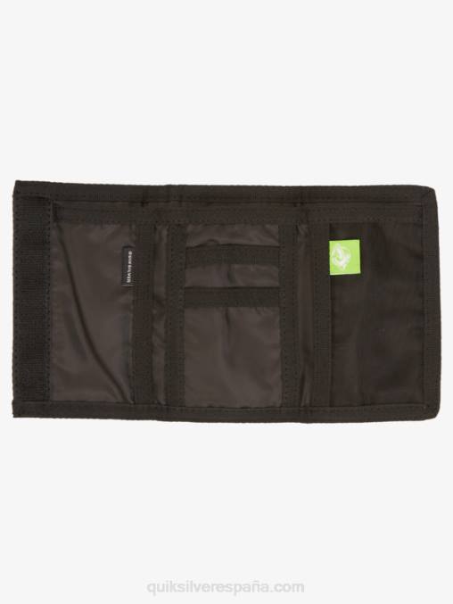 negro/asfalto la cartera de tres pliegues con estampado diario D6T4D738 hombres Quiksilver