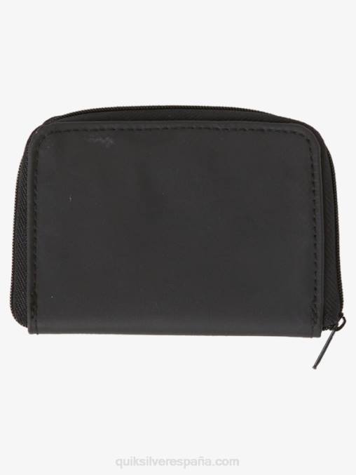 negro cartera con cremallera y red de seguridad D6T4D1234 hombres Quiksilver