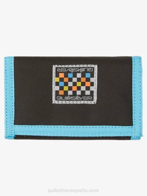 negro/real la cartera de tres pliegues con estampado diario D6T4D739 hombres Quiksilver