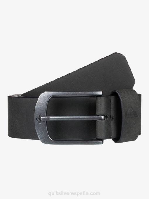 negro cinturón de piel sintética de la calle principal D6T4D1095 hombres Quiksilver