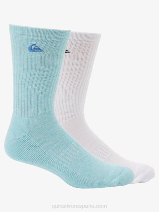 azul claro Pack de 2 pares de calcetines lisos D6T4D1060 hombres Quiksilver