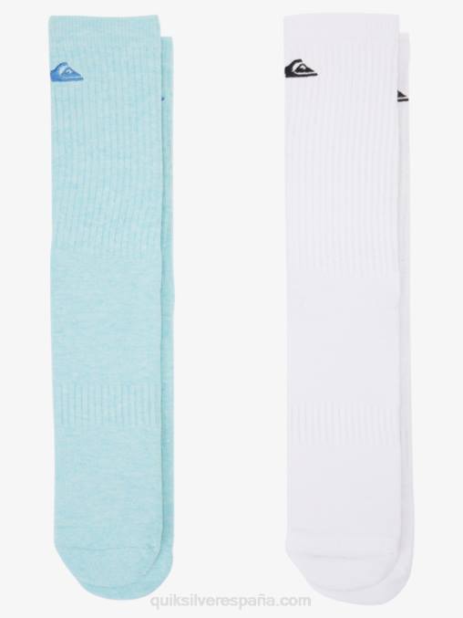 azul claro Pack de 2 pares de calcetines lisos D6T4D1060 hombres Quiksilver
