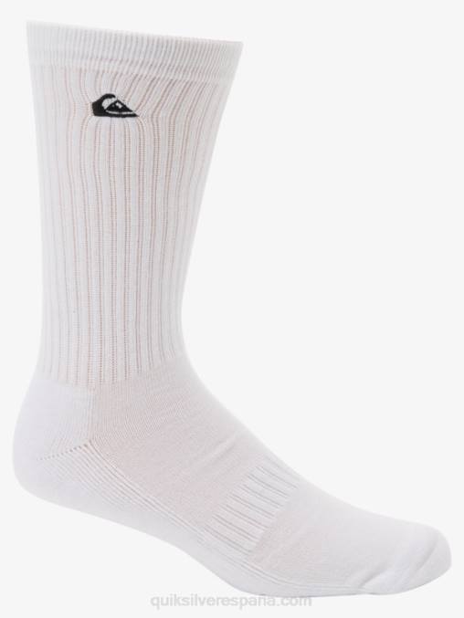 blanco Pack de 2 pares de calcetines lisos D6T4D1058 hombres Quiksilver