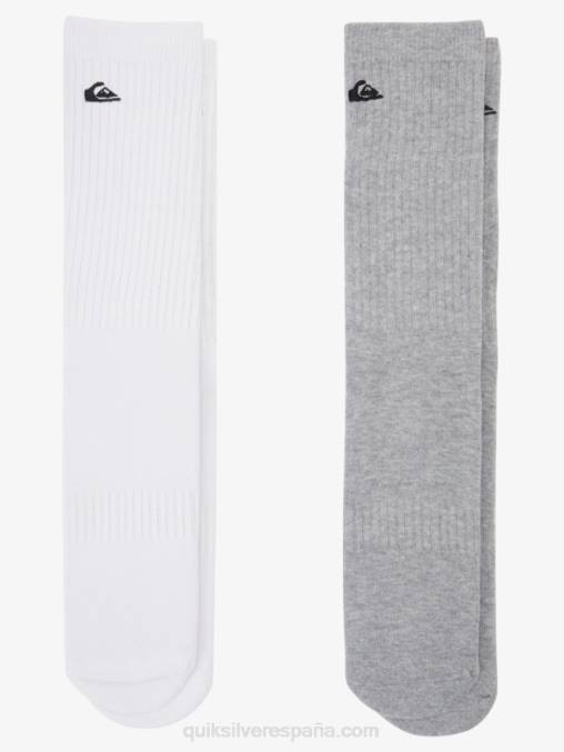 blanco Pack de 2 pares de calcetines lisos D6T4D1058 hombres Quiksilver