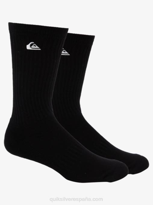 negro Pack de 2 pares de calcetines lisos D6T4D1059 hombres Quiksilver