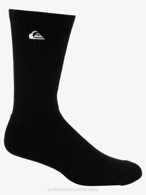 negro Pack de 2 pares de calcetines lisos D6T4D1059 hombres Quiksilver