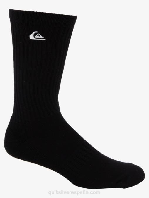 negro Pack de 2 pares de calcetines lisos D6T4D1059 hombres Quiksilver