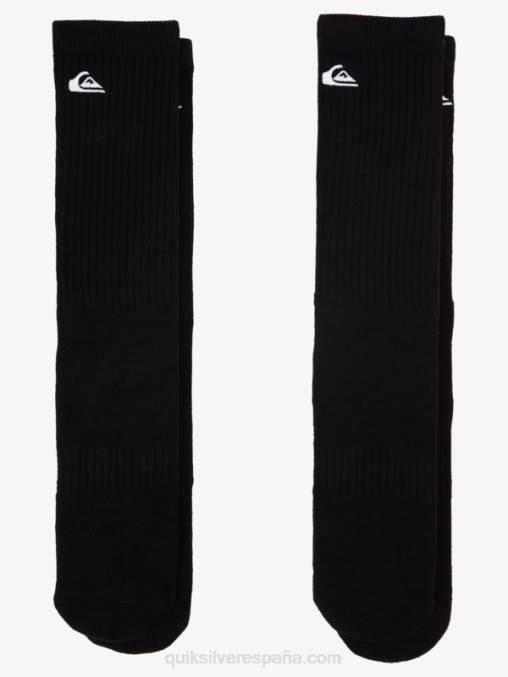negro Pack de 2 pares de calcetines lisos D6T4D1059 hombres Quiksilver