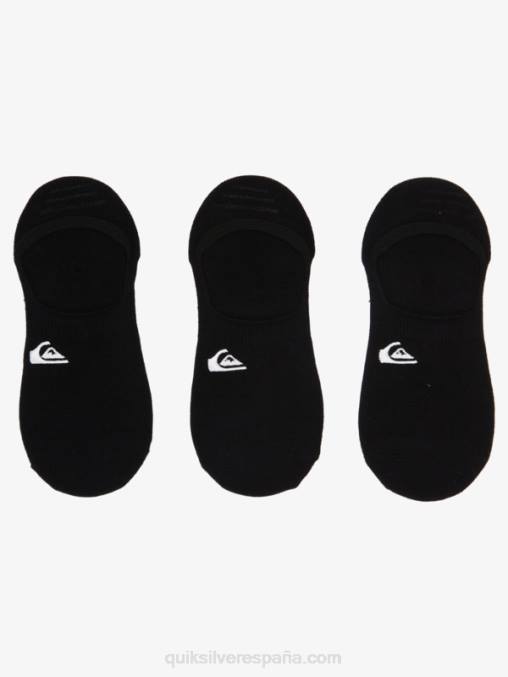 negro Pack de 3 calcetines invisibles con forro D6T4D777 hombres Quiksilver