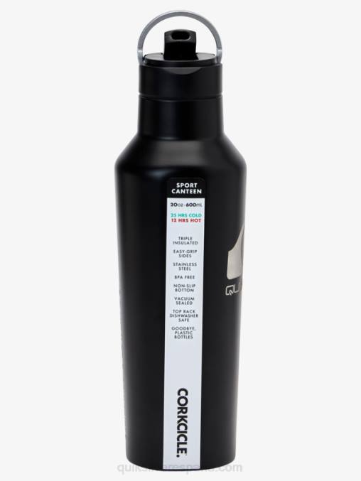 negro botella de agua D6T4D1181 hombres Quiksilver x Corkcicle
