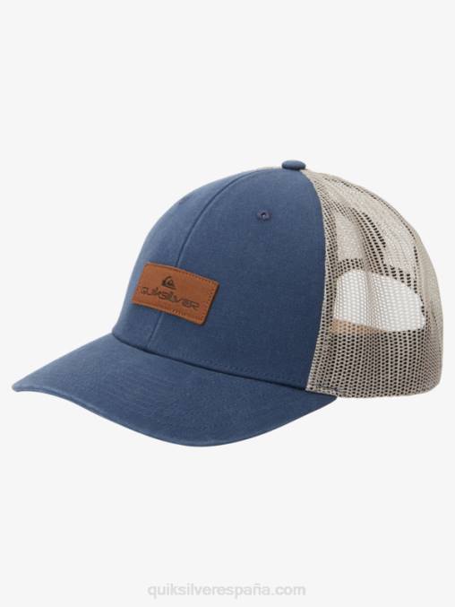 azul marino medianoche abajo del sombrero del camionero de la escotilla D6T4D661 hombres Quiksilver
