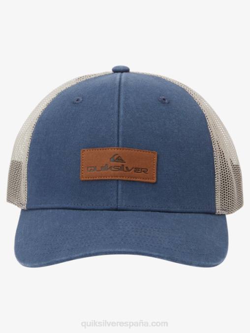 azul marino medianoche abajo del sombrero del camionero de la escotilla D6T4D661 hombres Quiksilver