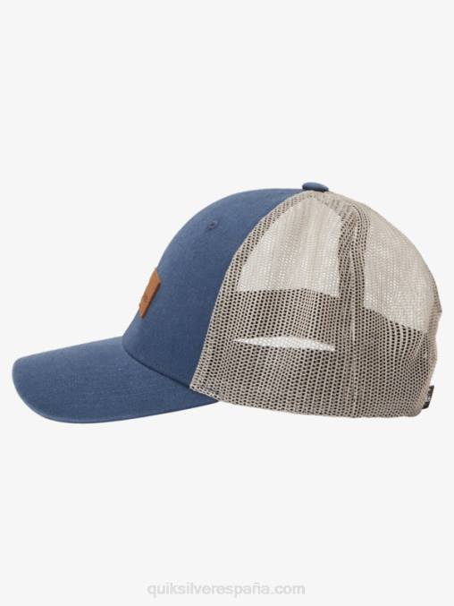 azul marino medianoche abajo del sombrero del camionero de la escotilla D6T4D661 hombres Quiksilver