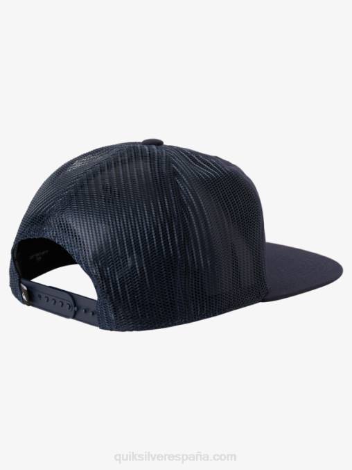 chaqueta azul marino sombrero de camionero de una sola aleta D6T4D1716 hombres Quiksilver