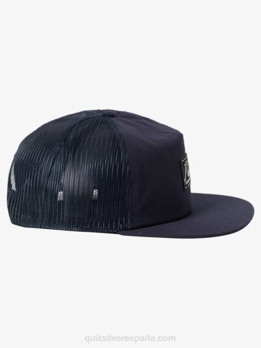 chaqueta azul marino sombrero de camionero de una sola aleta D6T4D1716 hombres Quiksilver