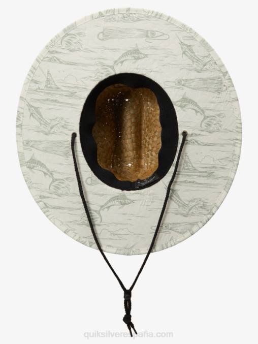 embolsado wtrmn blanco antiguo sombrero de salvavidas de paja forastero waterman D6T4D833 hombres Quiksilver