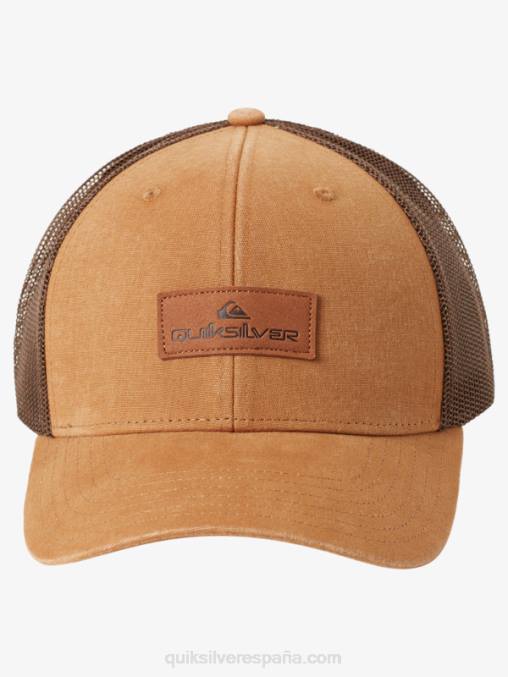 espino amarillo abajo del sombrero del camionero de la escotilla D6T4D664 hombres Quiksilver