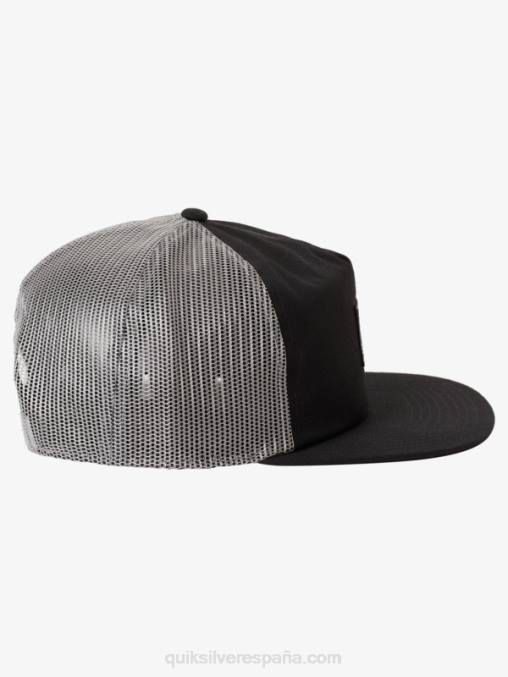 negro sombrero de camionero de una sola aleta D6T4D1714 hombres Quiksilver