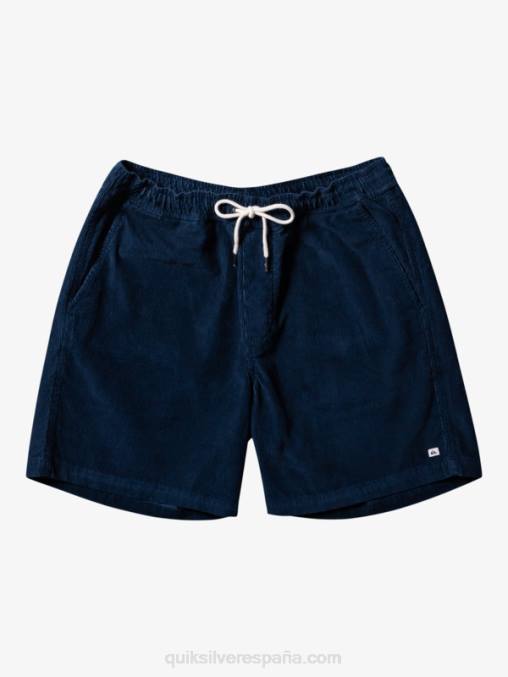 azul marino medianoche shorts de pana taxer D6T4D362 hombres Quiksilver