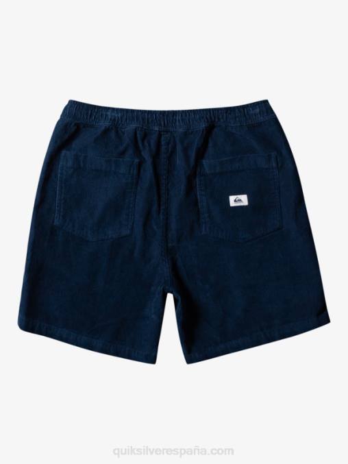 azul marino medianoche shorts de pana taxer D6T4D362 hombres Quiksilver