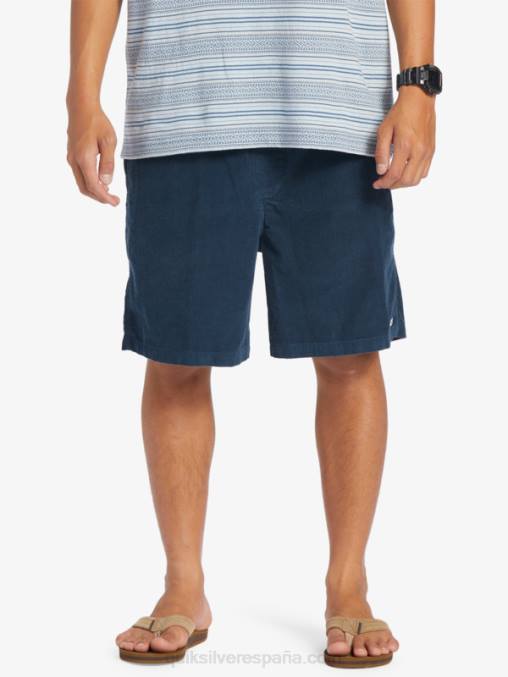 azul marino medianoche shorts de pana taxer D6T4D362 hombres Quiksilver
