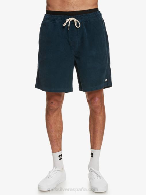 azul marino medianoche shorts de pana taxer D6T4D362 hombres Quiksilver