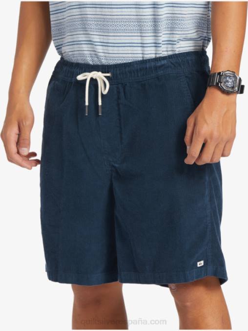 azul marino medianoche shorts de pana taxer D6T4D362 hombres Quiksilver