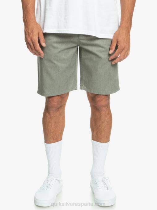 brezo gris claro shorts chinos elásticos daily union 20 D6T4D858 hombres Quiksilver