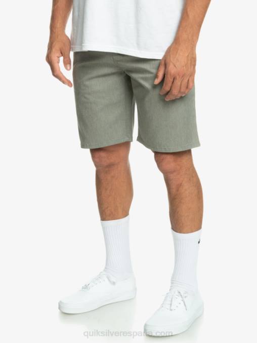 brezo gris claro shorts chinos elásticos daily union 20 D6T4D858 hombres Quiksilver