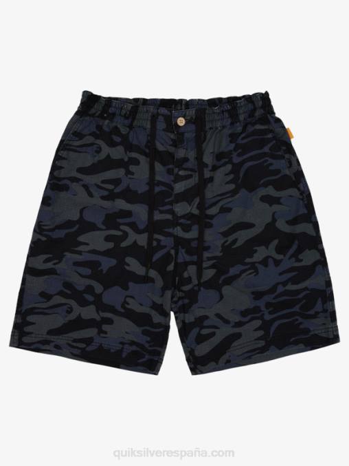 camuflaje negro Waterman después de pantalones cortos de surf D6T4D1581 hombres Quiksilver