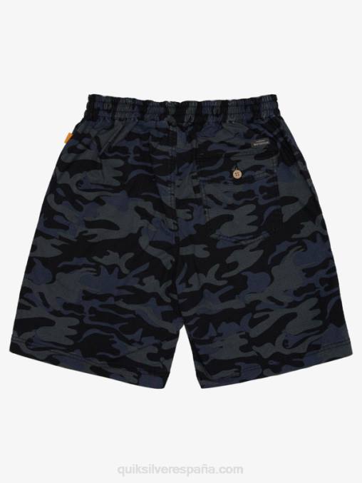 camuflaje negro Waterman después de pantalones cortos de surf D6T4D1581 hombres Quiksilver