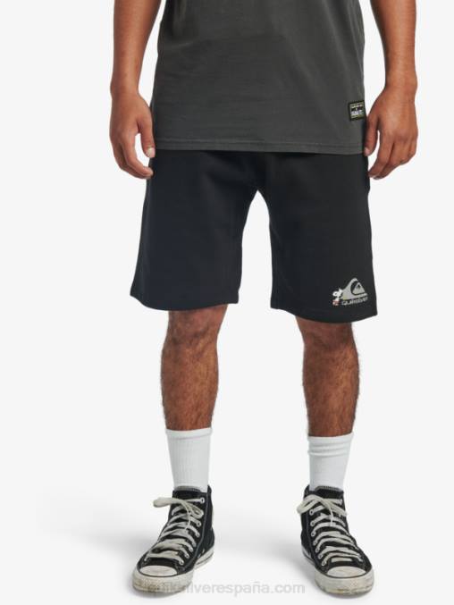 negro pantalones cortos de leyendas locales D6T4D1883 hombres Quiksilver x Peanuts