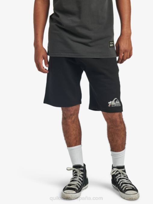 negro pantalones cortos de leyendas locales D6T4D1883 hombres Quiksilver x Peanuts