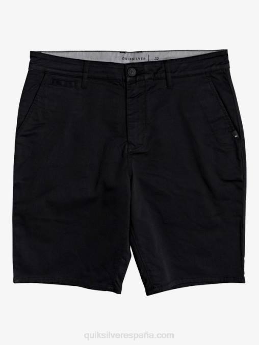 negro shorts chinos con bolsillos elásticos 20 de daily union D6T4D1314 hombres Quiksilver