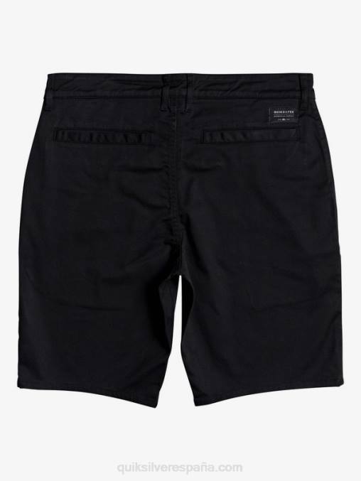 negro shorts chinos con bolsillos elásticos 20 de daily union D6T4D1314 hombres Quiksilver