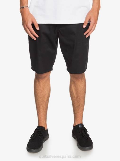 negro shorts chinos con bolsillos elásticos 20 de daily union D6T4D1314 hombres Quiksilver