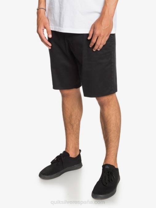 negro shorts chinos con bolsillos elásticos 20 de daily union D6T4D1314 hombres Quiksilver
