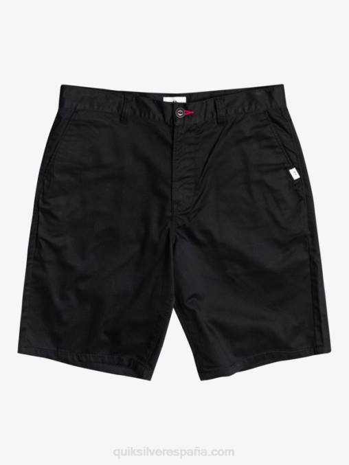 negro shorts chinos con escudo 21 D6T4D1274 hombres Quiksilver