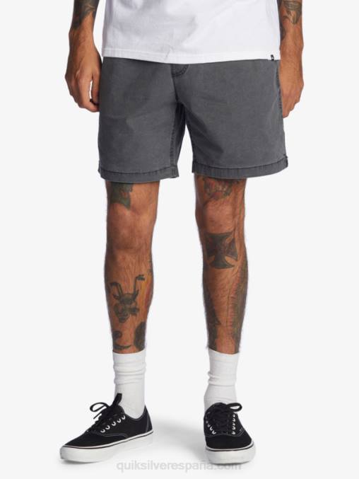 negro shorts taxer 17 con cintura elástica D6T4D1381 hombres Quiksilver